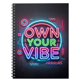 Eigene Vibe - Neon Spiral Notebook Notizblock