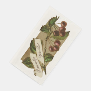 Eigene Vintage Kirschen Retro Frucht Alte Schule Serviette
