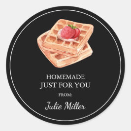 Eigene Waffelmarke Runder Aufkleber
