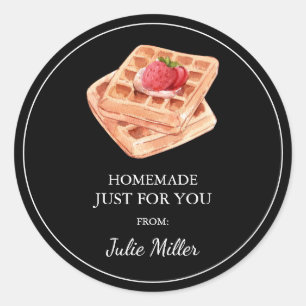 Eigene Waffelmarke Runder Aufkleber