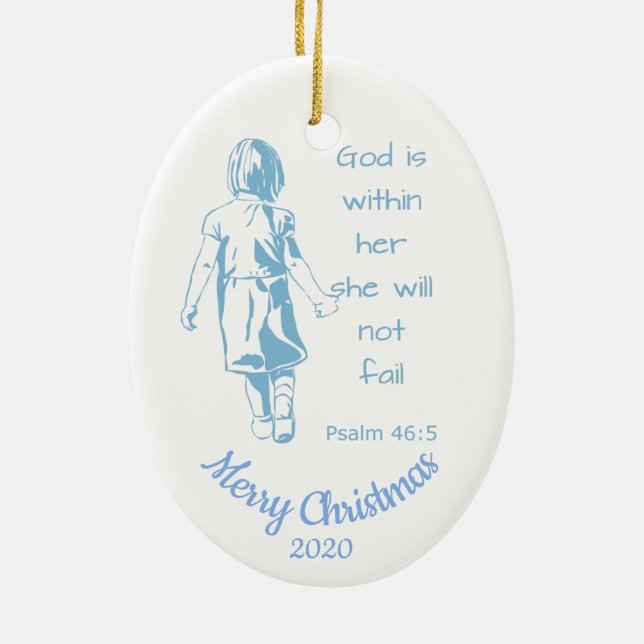 Eigene Weihnachtsschrift Keramik Ornament (Hinten)