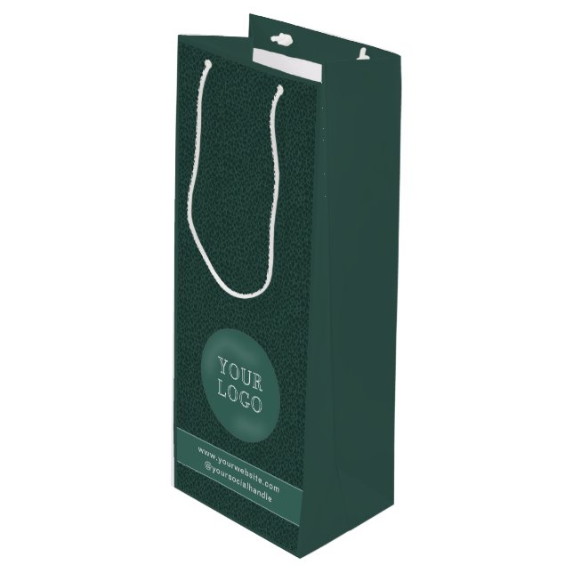 Eigene Weinbeutel mit Firmenlogo Geschenktüte Für Weinflaschen (Vorderseite Schrägansicht)