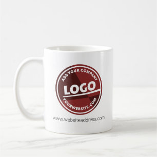 Eigene Werbeaktion für Markenlogos hinzufügen Kaffeetasse
