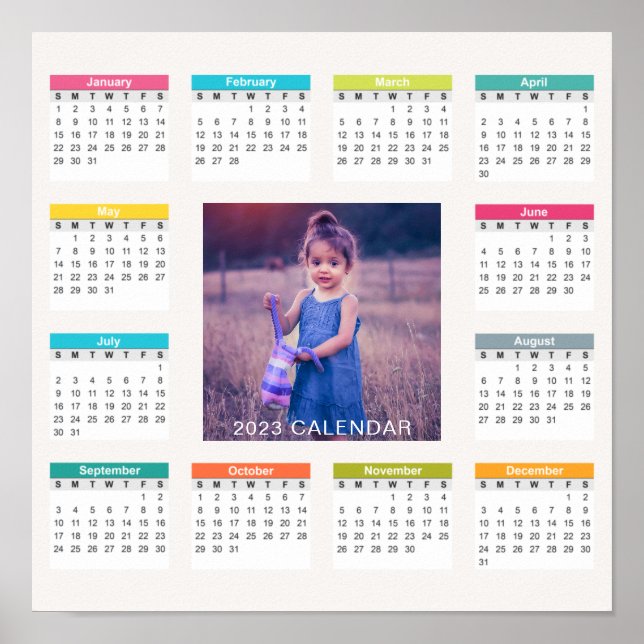 eigenen benutzerdefinierten Foto 2023-Kalender hin Poster (Vorne)
