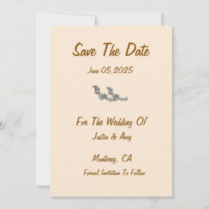Eigener Bauernhof Rustikal einfach Save the Date Einladung