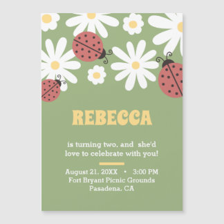 Eigener Blumengeburt Magneteinladung