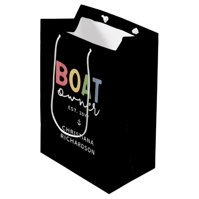 Eigener Eigentümer des Bootes gründete ein neues G Mittlere Geschenktüte (Vorderseite Schrägansicht)