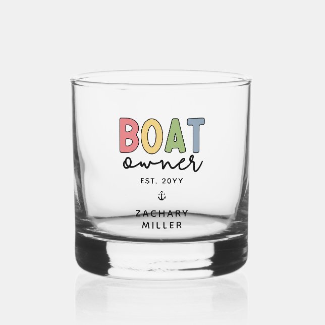 Eigener Eigentümer des Bootes gründete neue Gesche Whiskyglas (Vorderseite)