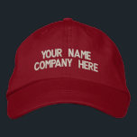 Eigener Firmenname Text bestickt mit Baseball-Cap Bestickte Baseballkappe<br><div class="desc">Wählen Sie Schriftart und Farbe - Gestalten Sie Ihren eigenen Personalisierten, bestickten Text - Ihren Text hinzufügen / Name / Logo / mehr mit dem Anpassungsprogramm - Wählen Sie Ihre Farbe / Größe / Schriftart - Machen Sie Ihre einzigartige Business-Werbeaktion Hut / Baseball Caps / Geschenk :) Viel Glück -...</div>