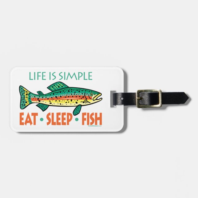 Eigener Fischfang Gepäckanhänger (Vorderseite horizontal)