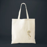 Eigener Goldname HandGezeichnet Sonnenblume Tragetasche<br><div class="desc">Goldname. Von Hand gezeichnet Sonnenblume. Bridesmaid Geschenk.</div>
