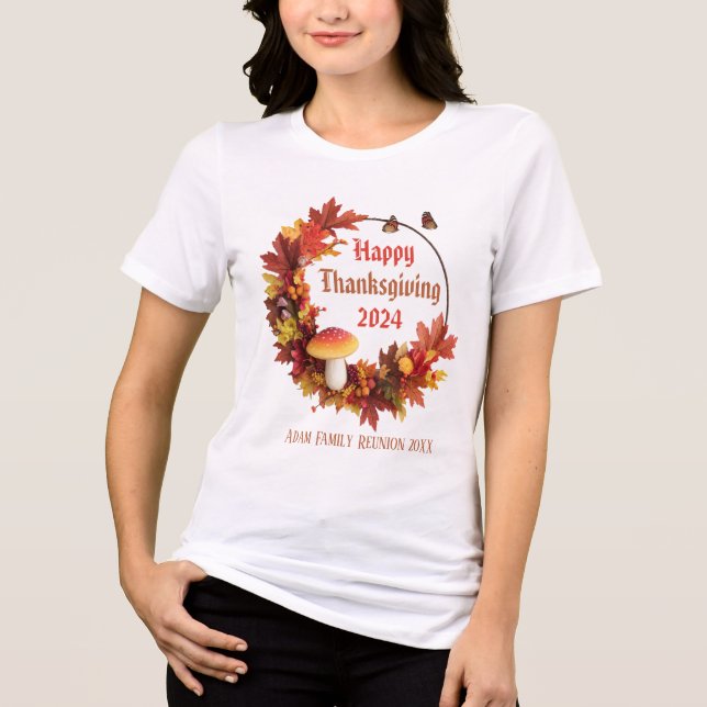 Eigener Herbst lässt glückliches Erntedankfest Tri-Blend Shirt (Vorderseite)