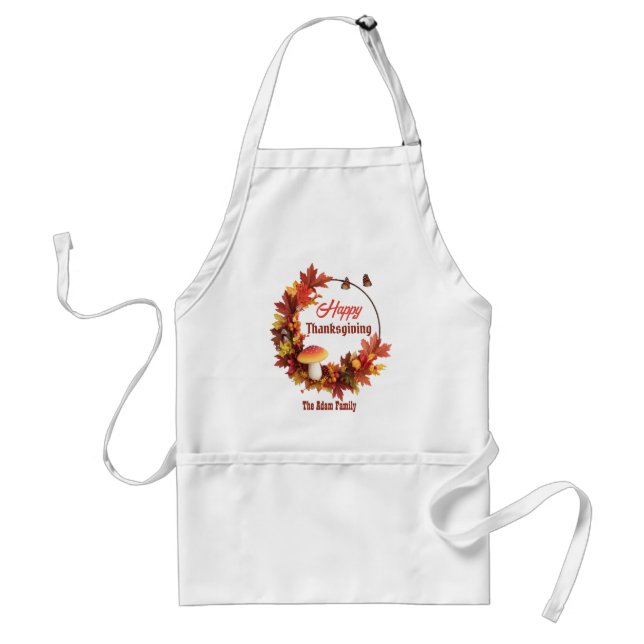 Eigener Herbst Verließ glückliche Thanksgiving-Sch Schürze (Vorne)