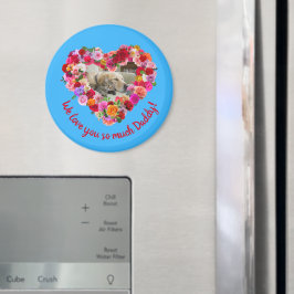 Eigener Hund, Katze, Haustier Foto Vatertag Rose H Magnet
