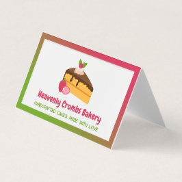 Eigener Kuchen QR geklappt Visitenkarten