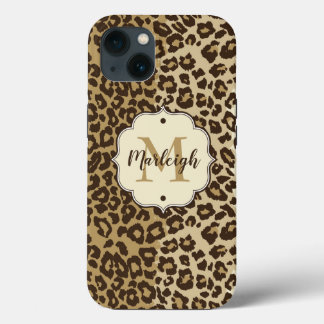 Eigener Leopardrucker Name des Monogramms Case-Mate iPhone Hülle