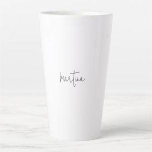 Eigener Name Einzigartig Elegant Schlichte Einfach Milchtasse