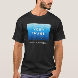 Eigener Name für Bildtext hinzufügen und Firmenlog T-Shirt