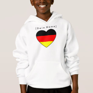 Eigener Name Fussball Deutschland Pullover Herz