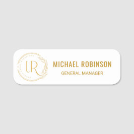 Eigener Name Gold Script Logo Magnetic Namensschild