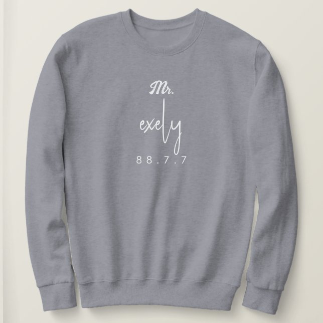 eigener Name mit Datum und Unterschrift Sweshirt Sweatshirt (Design vorne)