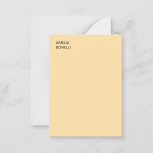 Eigener Name Modern Minimal Professionell Beige Mitteilungskarte