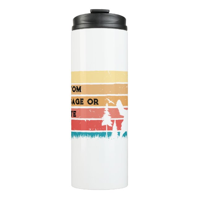 Eigener Retro-Stilvoll Golden Retriever Hund Lover Thermosbecher (Vorderseite)
