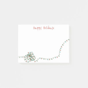 Eigener Retro-Weihnachtsbaum mit Lichterscheinen Post-it Klebezettel