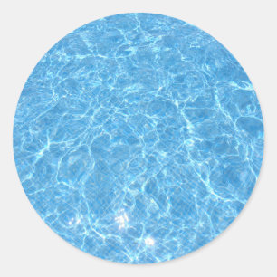 Eigener Swimmingpool Blauer Wassertrunk Runder Aufkleber