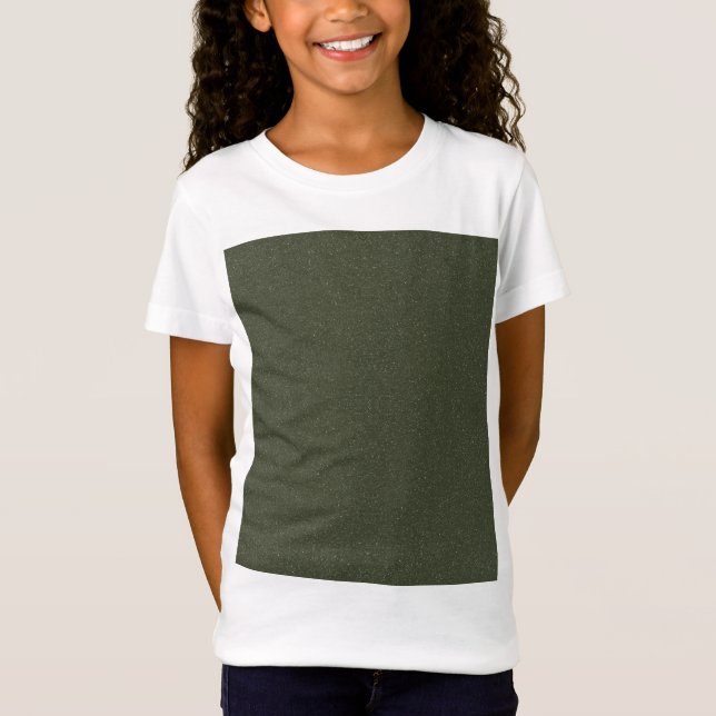 Eigener T - Shirt für Kinder - Moosgrüner Block (Vorderseite)