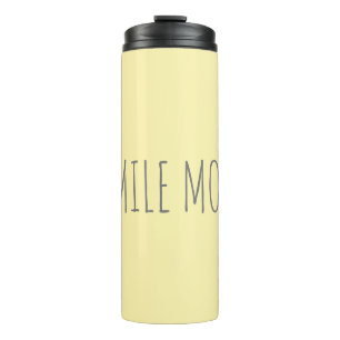 EIGENER TEXT CUSTOM HÜBSCH YELLOW SMILE hinzufüg Thermosbecher