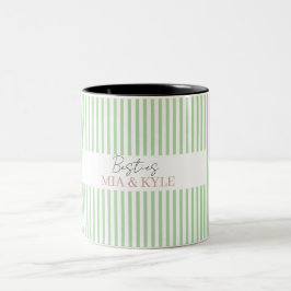Eigener Text hinzufügen Bester Freund Sage Grün ge Zweifarbige Tasse