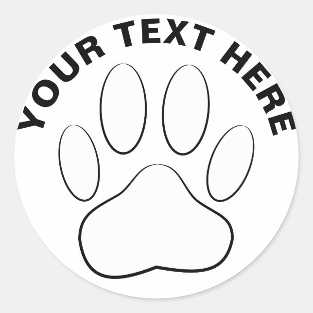 Eigener Text mit weißer Farbe Runder Aufkleber (Vorderseite)