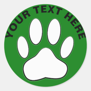 Eigener Text mit weißer Farbe Runder Aufkleber
