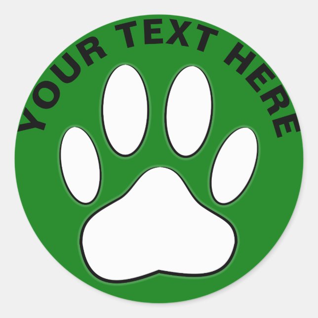 Eigener Text mit weißer Farbe Runder Aufkleber (Vorderseite)