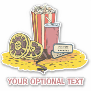 Eigener Text Movie Buff Aufkleber