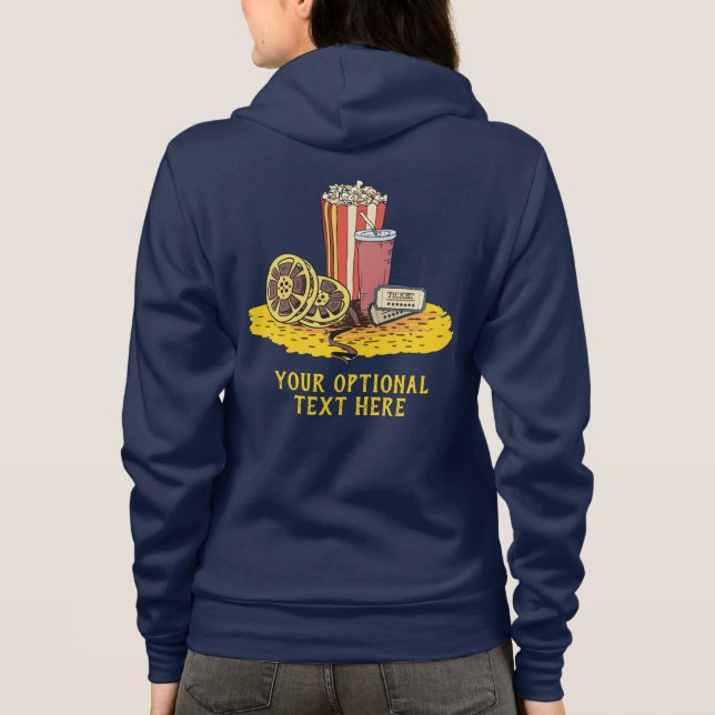 Eigener Text Movie Buff Hoodie (Rückseite)