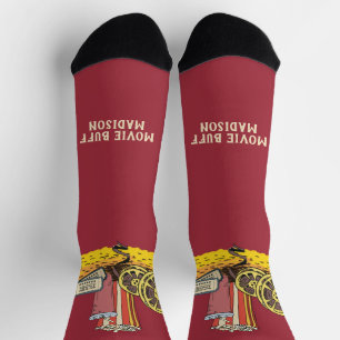 Eigener Text Movie Buff Socken