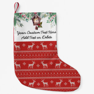 Eigener Text. Ugly Christmas Sweater Rentier Kleiner Weihnachtsstrumpf