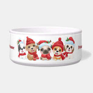 Eigener Text Weihnachten Welpen Heimtierschale Napf