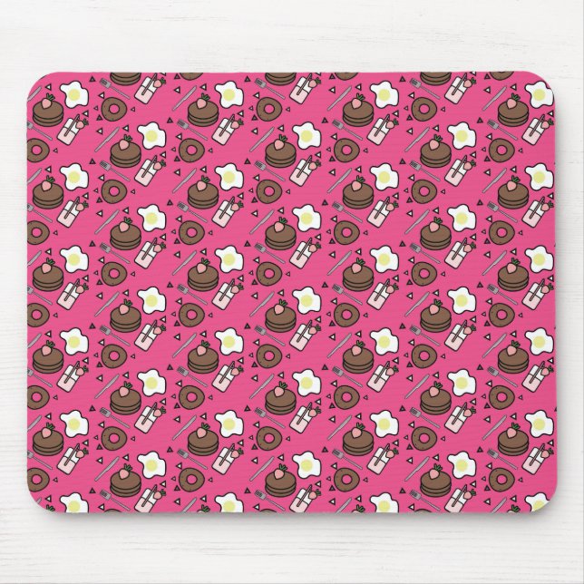 Eigenes 3D-Sprinkle-Mattiertes Frühstück mit Maus Mousepad (Vorne)