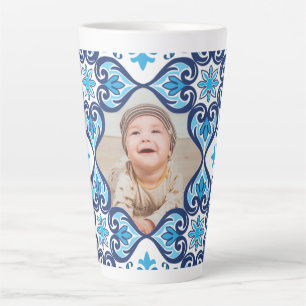 Eigenes Bild, blau-weiß Azulejos Milchtasse