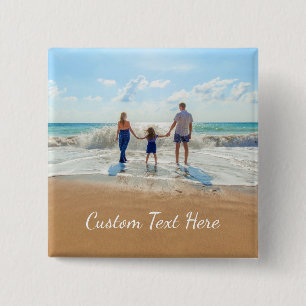 Eigenes Design für benutzerdefinierte Foto- und Te Button