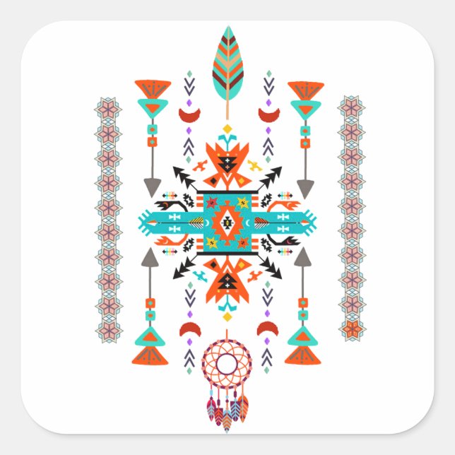 Eigenes Design Quadratischer Aufkleber (Vorderseite)
