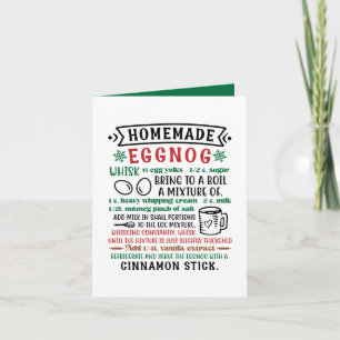 Eigenes eggnog Rezept anpassbar Feiertagskarte