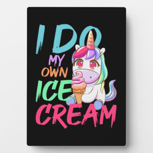 Eigenes Eis Lustiges Einhorn Eis Sommer Fotoplatte