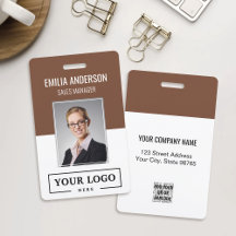Eigenes Firmenlogo - Foto für Mitarbeiter braun