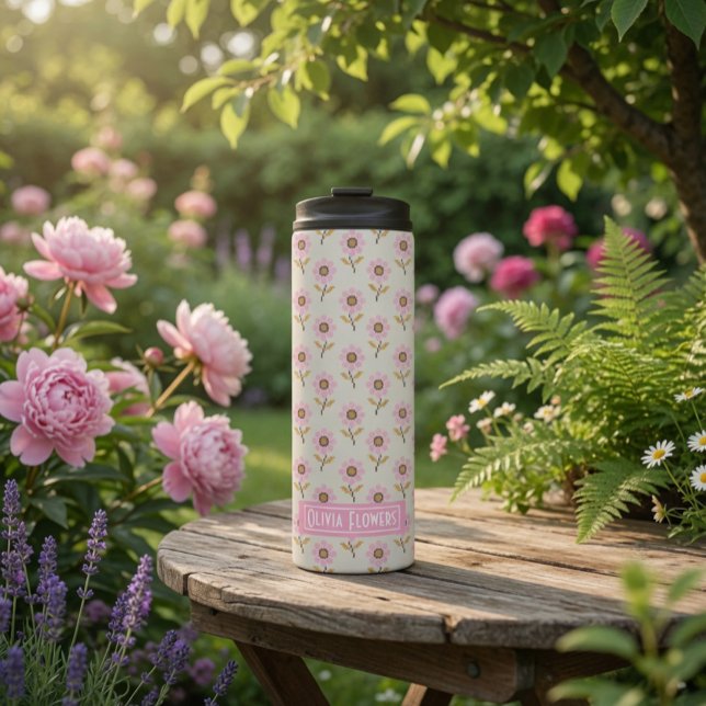 Eigenes Folklorekreuz Blumenmuster Thermosbecher (Von Creator hochgeladen)