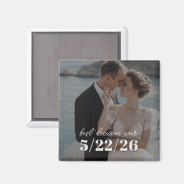 Eigenes Foto & Datum (Jubiläumsgeschenk) Magnet