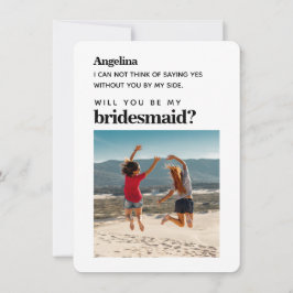 Eigenes Foto Einfache Elegante Bridesmaid Vorschla